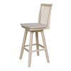 International Concepts Mission Bar Height Stool, with Swivel, 30" Seat Height, Unfinished S-263SW